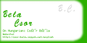 bela csor business card